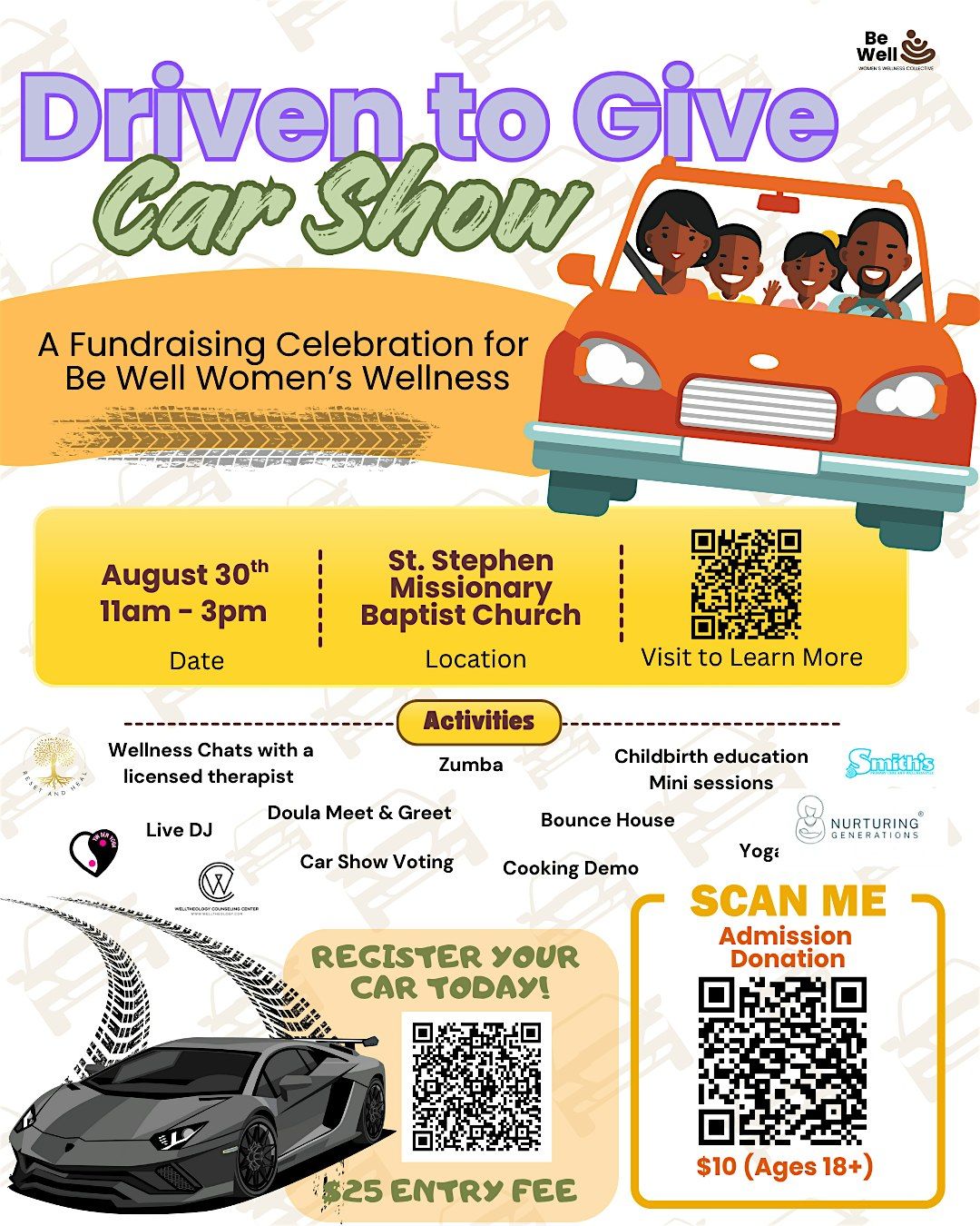 Driven to Give: A Community-Powered Wellness & Car Show Experience