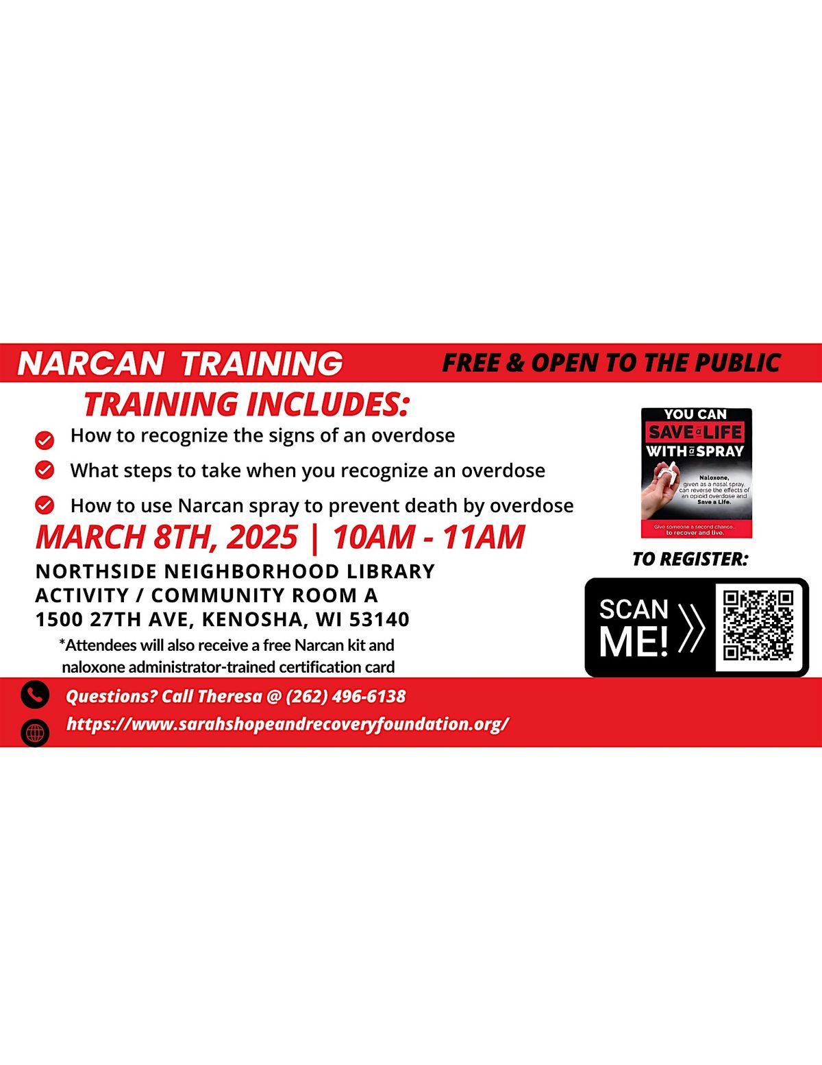 Narcan Training - FREE & Open to the Public