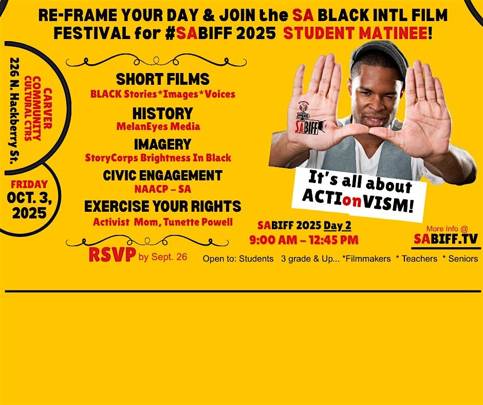 SABIFF 2025 - SCHOOL MATINEE (ACTIonVISM Workshops & Films)