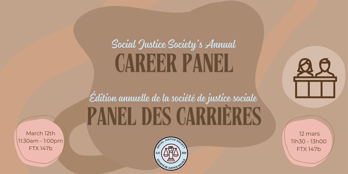 Social Justice Society's 3rd Annual Career Panel