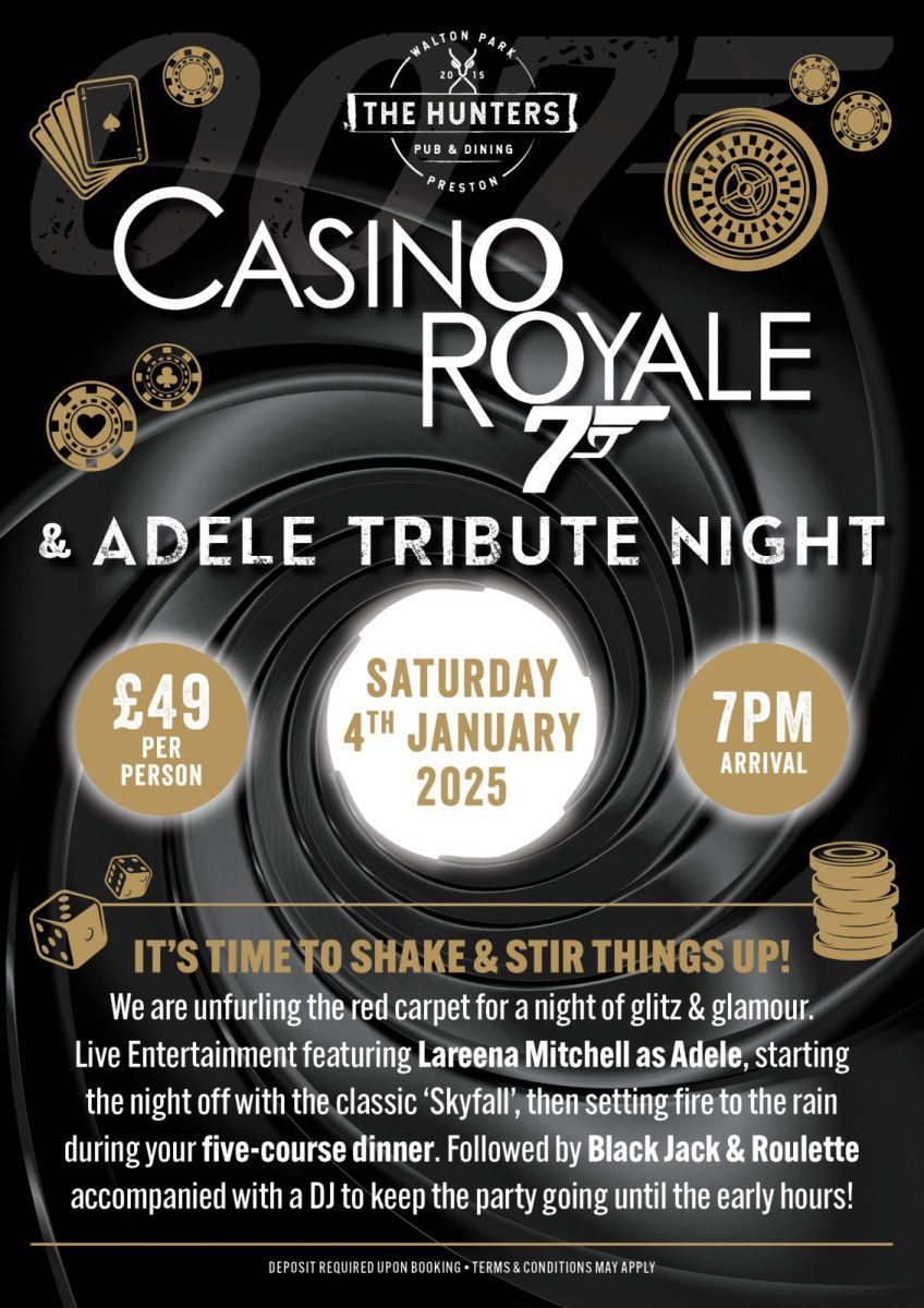 CASINO ROYALE & ADELE TRIBUTE NIGHT\ud83c\udf99\ufe0f\ud83d\udcb7\u2663\ufe0f