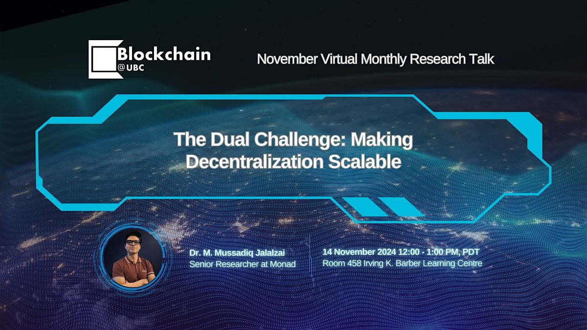 Blockchain@UBC November Monthly Research Talk