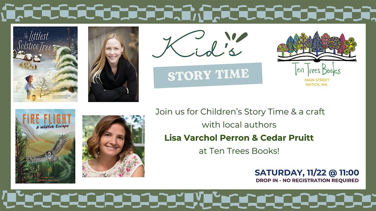 Kid's Story Time with local Authors at Ten Trees Books in Natick