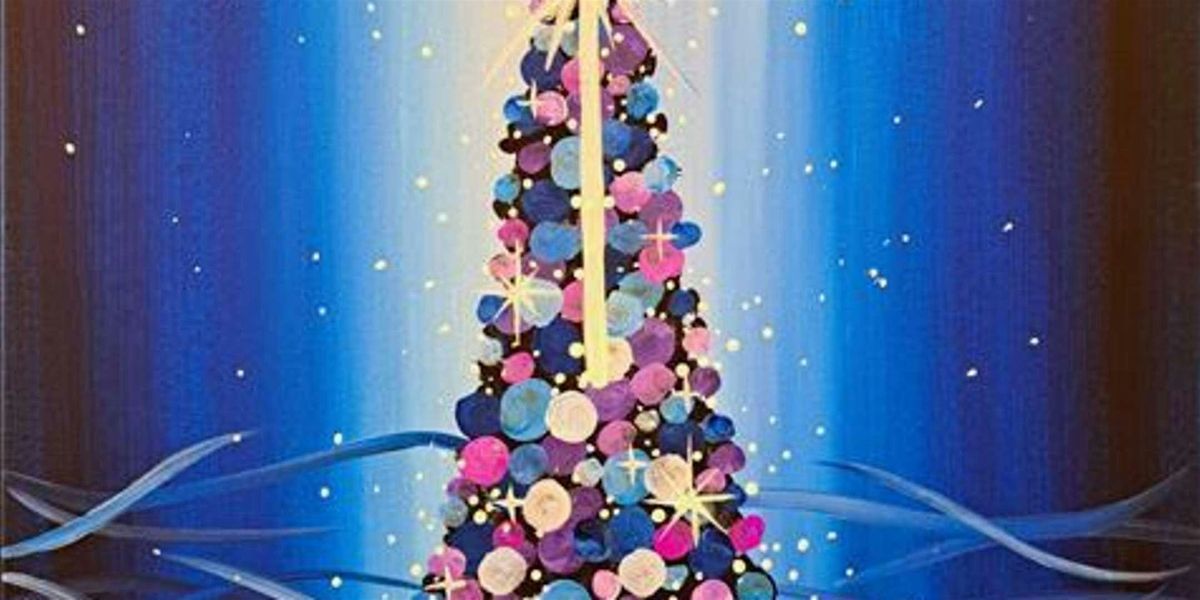 Sparkling and Celestial Christmas Tree - Paint and Sip by Classpop!\u2122