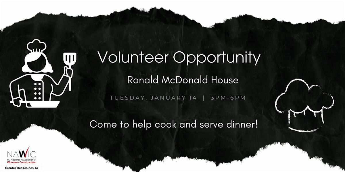 NAWIC Volunteer Opportunity at Ronald McDonald House