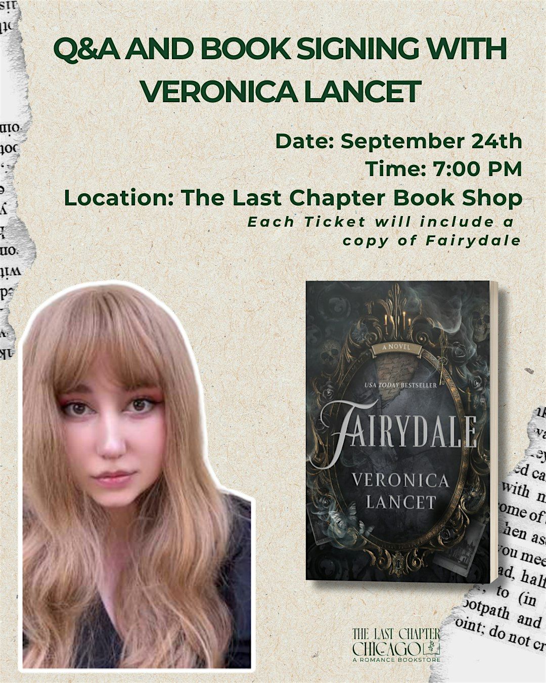 Q&A and Book Signing with Veronica Lancet