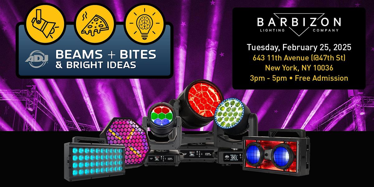 ADJ \u2018Beams, Bites & Bright Ideas\u2019 - Barbizon Lighting