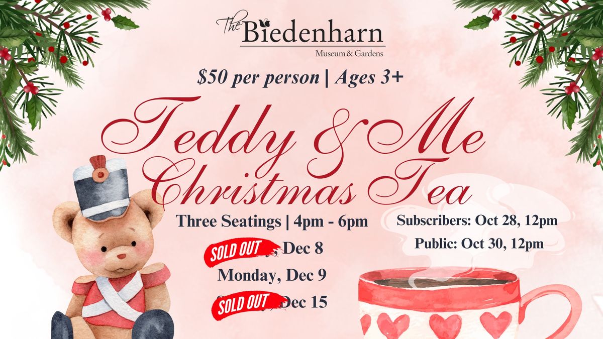 Teddy & Me Christmas Tea (3 Seatings)