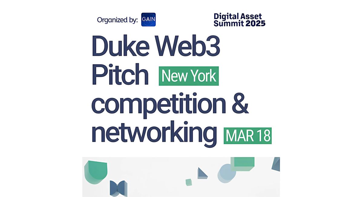 Web3&AI Pitch Competition & VC networking by Ga^3in Ventures at DAS 2025