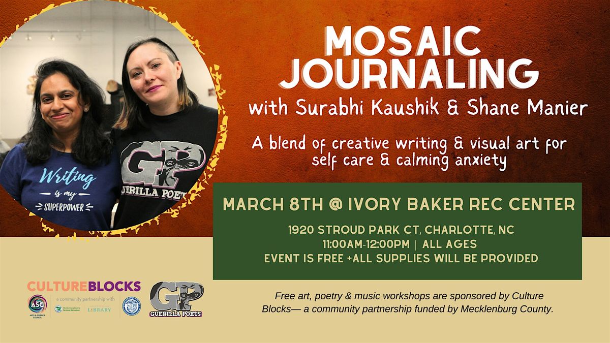 Mosaic Journaling Workshop with Surabhi Kaushik & Shane Manier