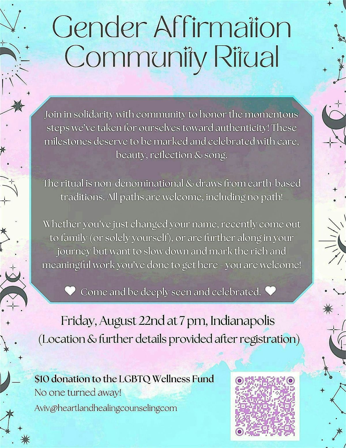 Gender Affirmation Community Ritual!