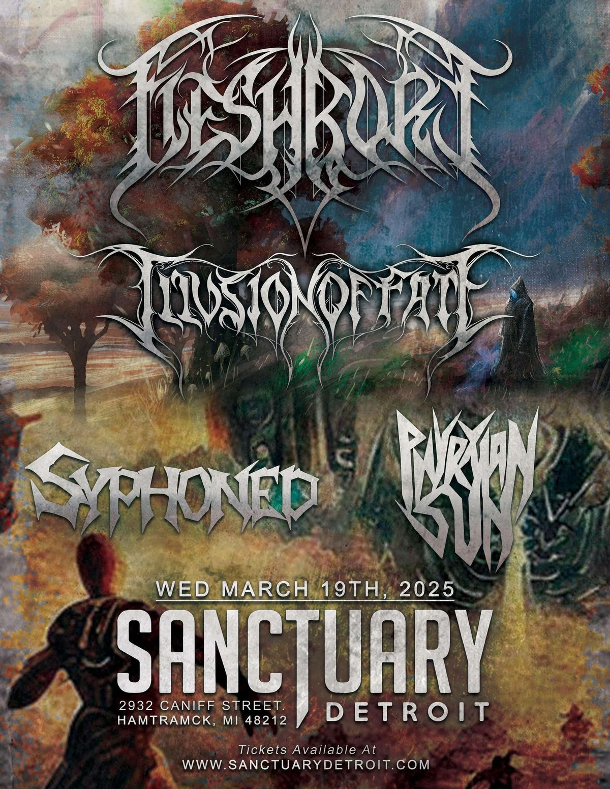 Fleshbore, Illusion of Fate, Syphoned, Phyrxian Sun at The Sanctuary 3\/19\/25