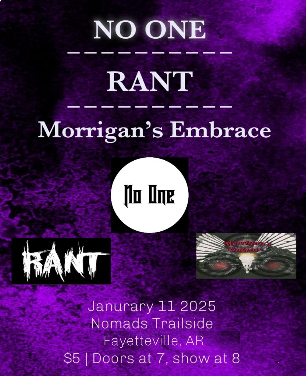 No One with RANT and Morrigan\u2019s Embrace