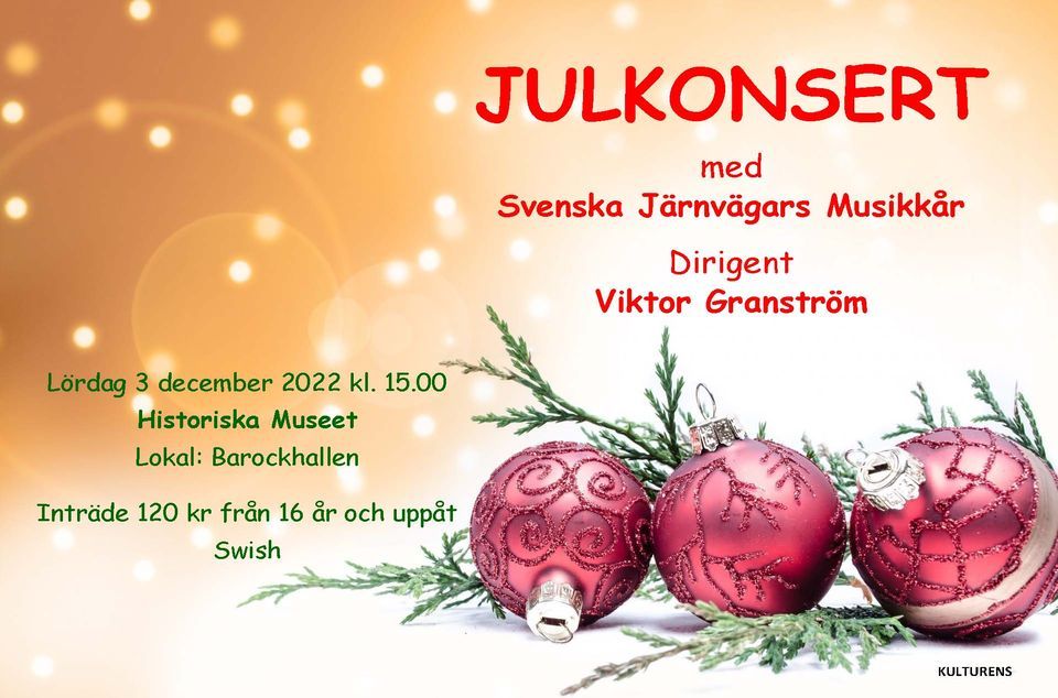 Julkonsert, Historiska museet, Stockholm, 3 December 2022