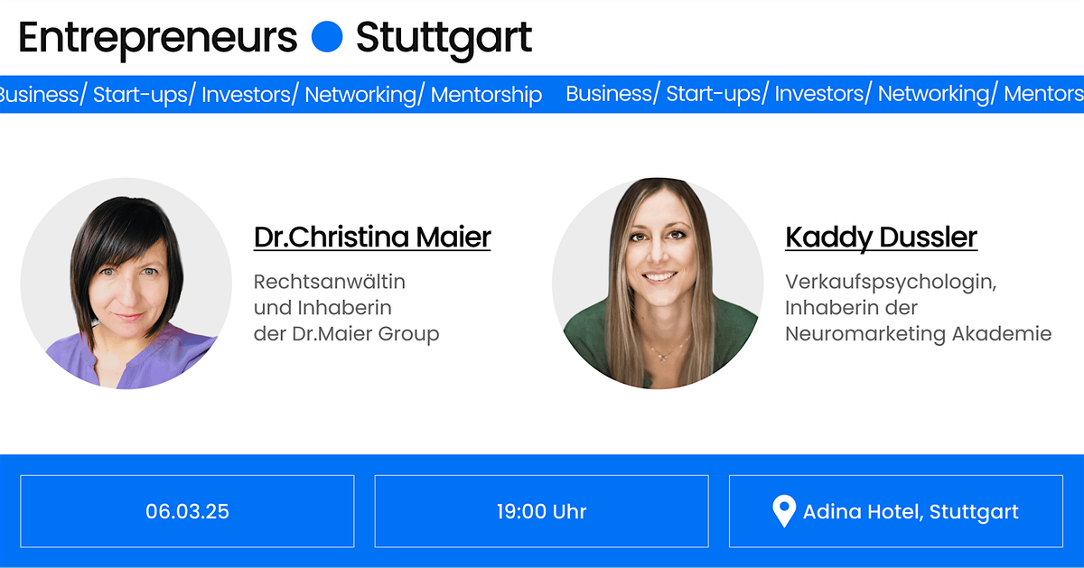 Entrepreneurs Stuttgart - Business\/Startups\/Investors\/Networking \/Mentoring