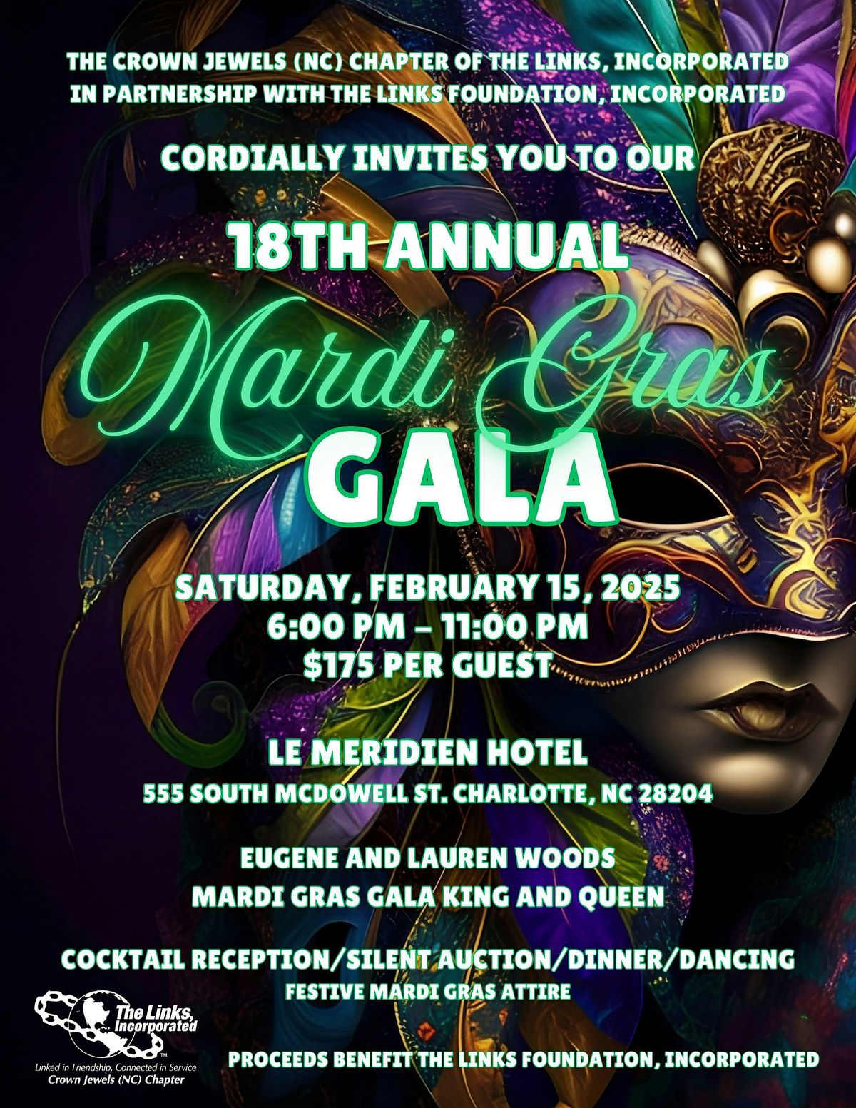 DONATIONS ONLY-Crown Jewels (NC) Links - 18th Annual Mardi Gras Gala (2025)