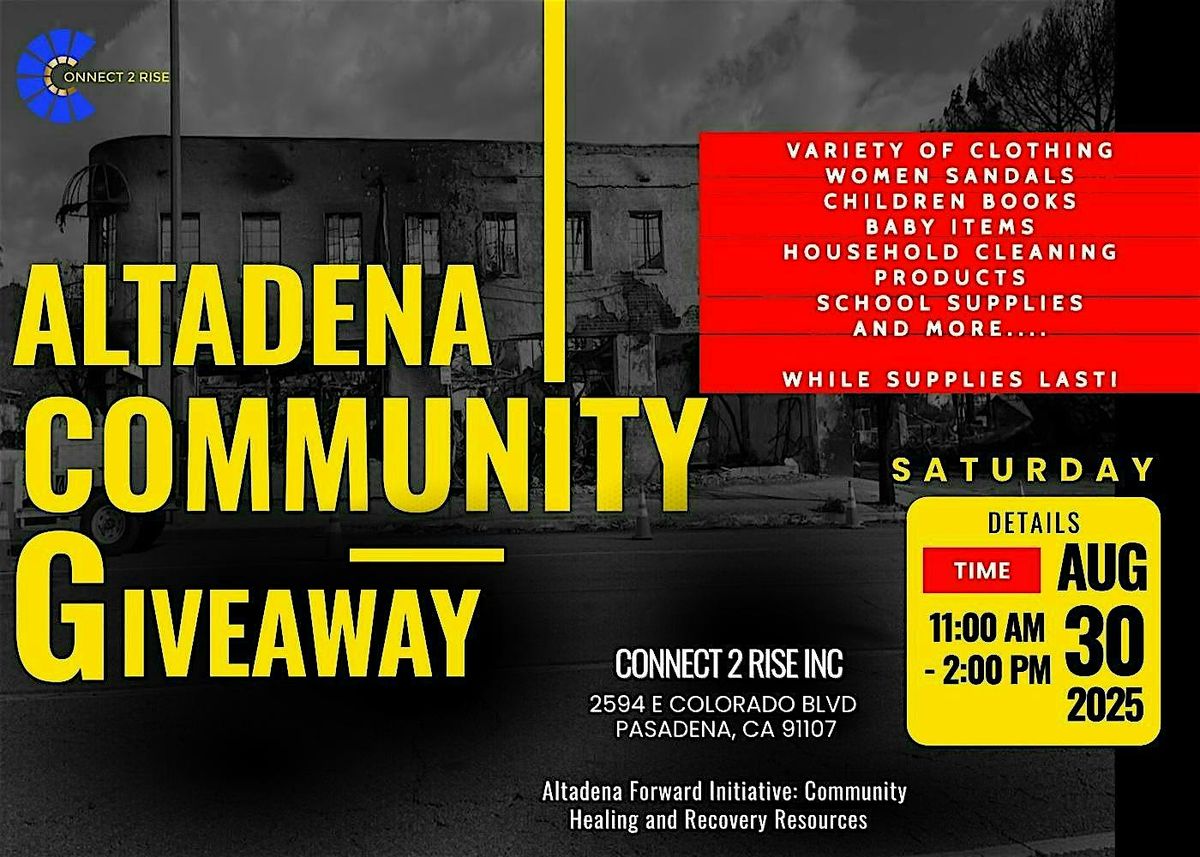 ALTADENA COMMUNITY DONATION DAY + COMMUNITY VOLUNTEER DAY