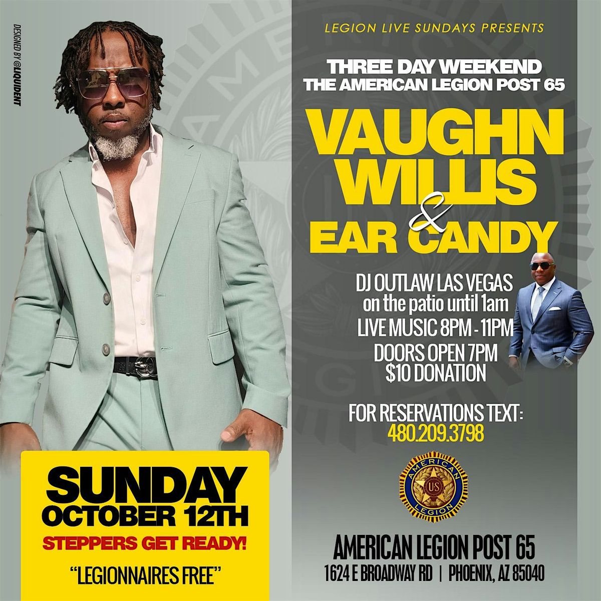 Vaughn Willis & Ear Candy @ Legion Post 65 - Sunday Funday PopUp