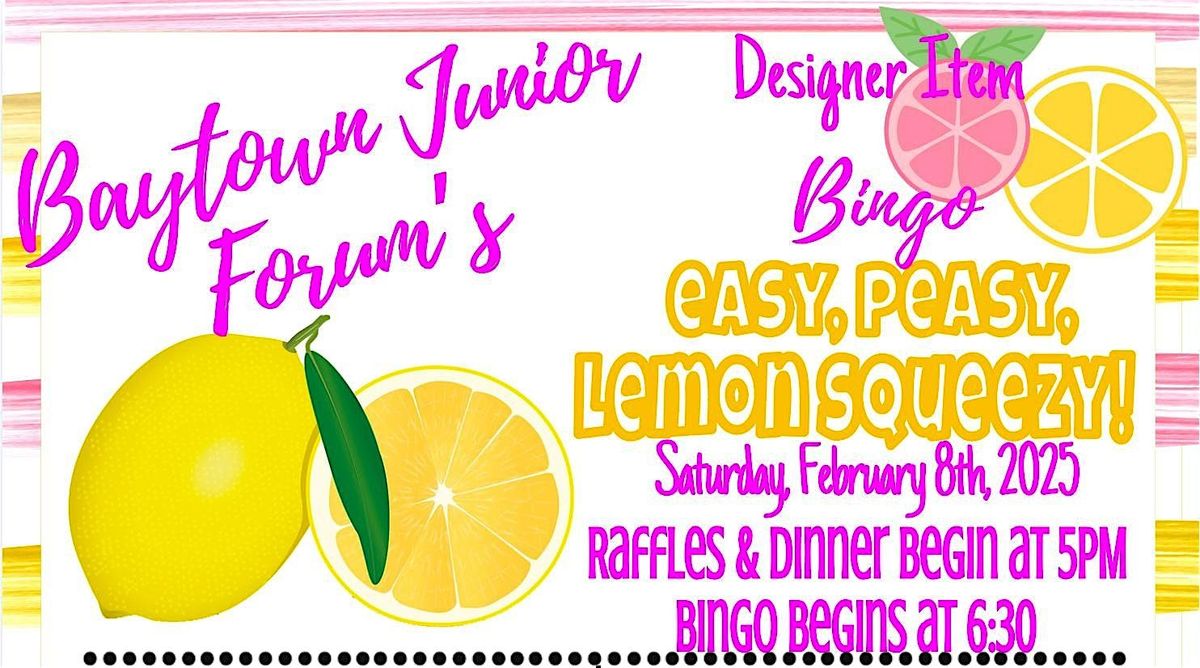 Baytown Junior Forum\u2019s Designer Item Bingo