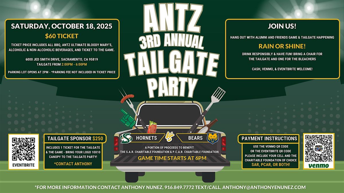 ANTZ 3rd Annual Tailgate Party