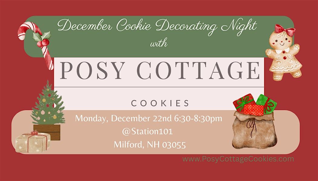 December Christmas Cookie Decorating Night with Posy Cottage Cookies