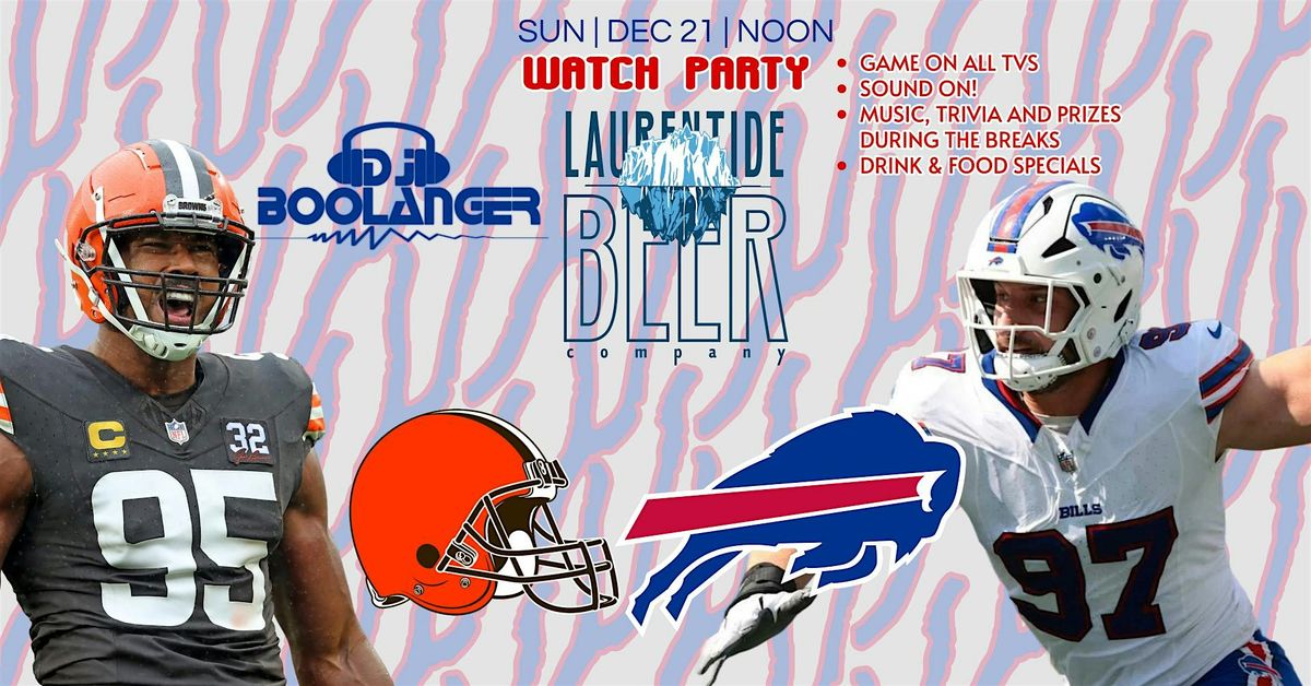 Buffalo Bills vs. Cleveland Browns Watch Party