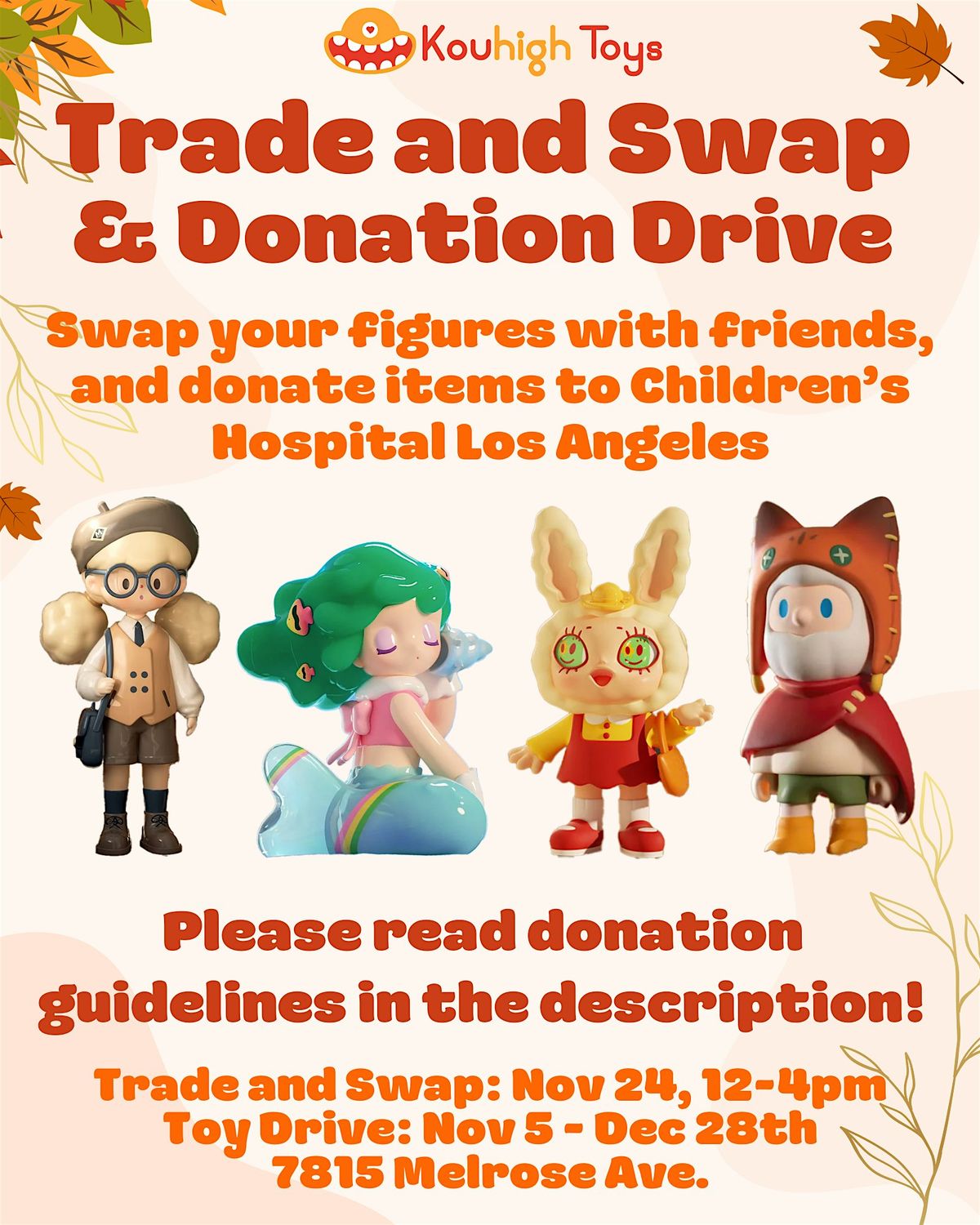 Kouhigh Toys Trade & Swap Party + Donation Drive