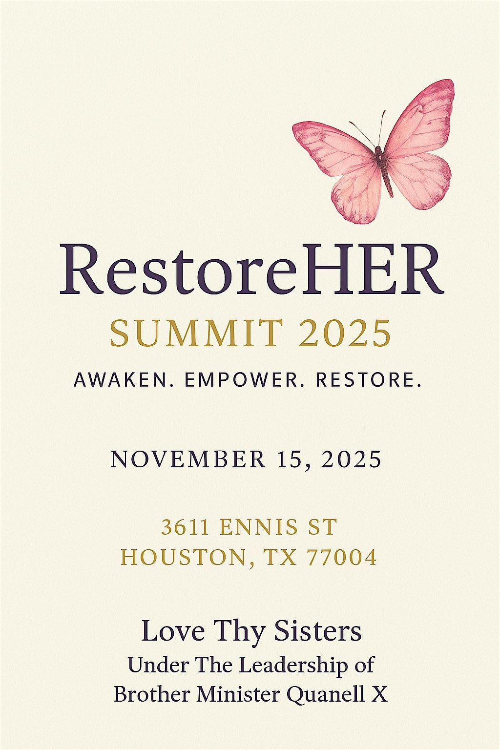 Restore HER! A Restoration for Sisters