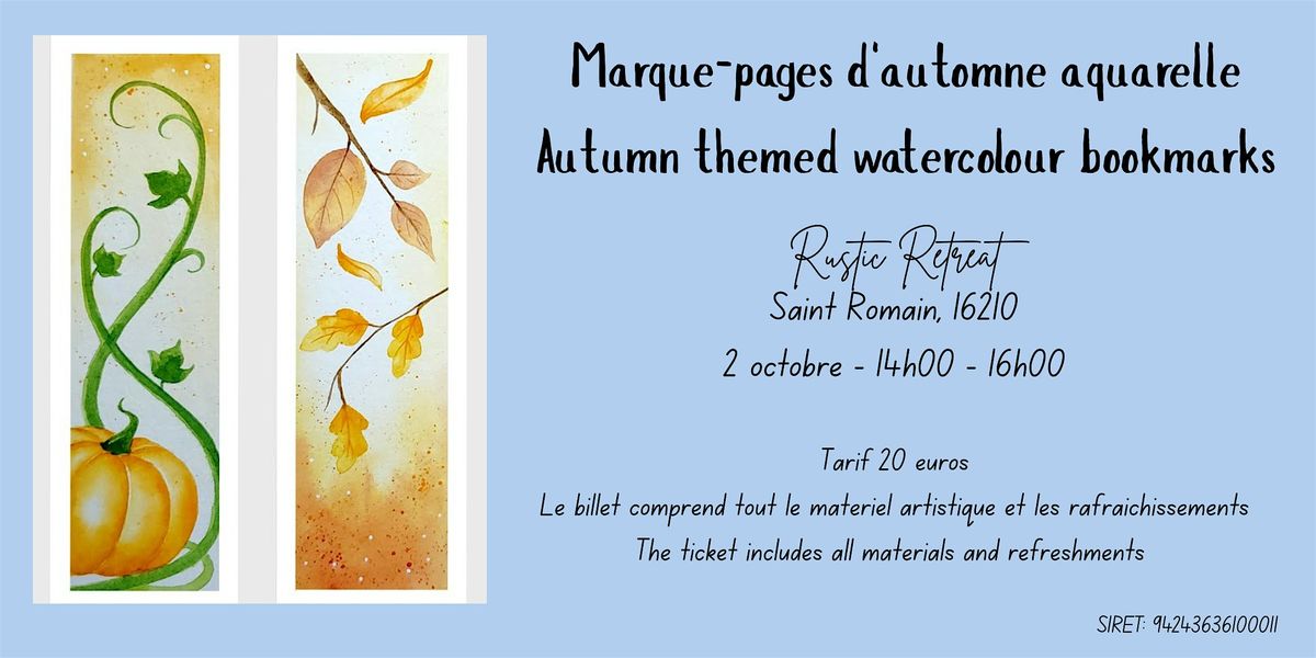 Marque-pages d'automne aquarelle \/\/ Autumn watercolour bookmarks