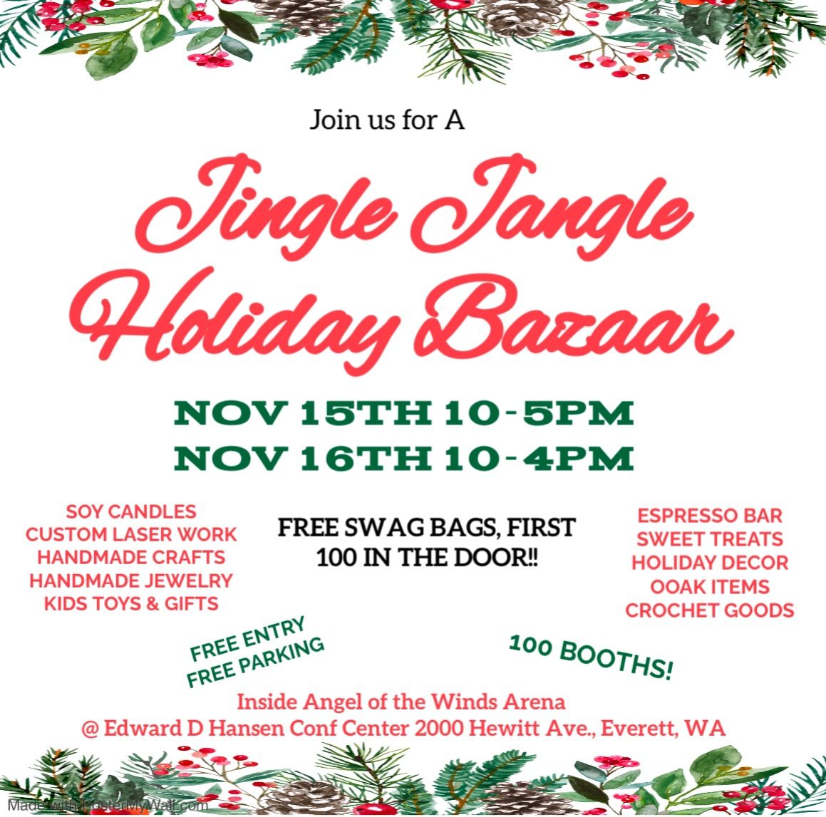 Jingle Jangle Holiday Bazaar 2 Day Event 