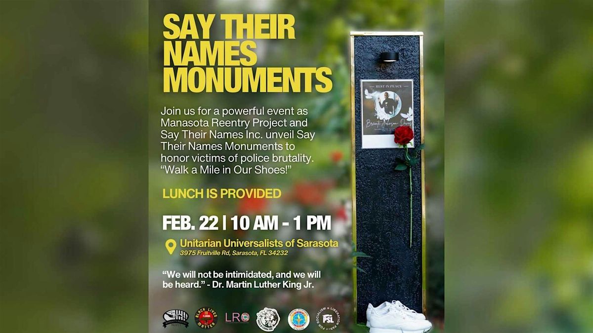 "Say Their Name: Walk a Mile in Our Shoes" Monument Exhibit