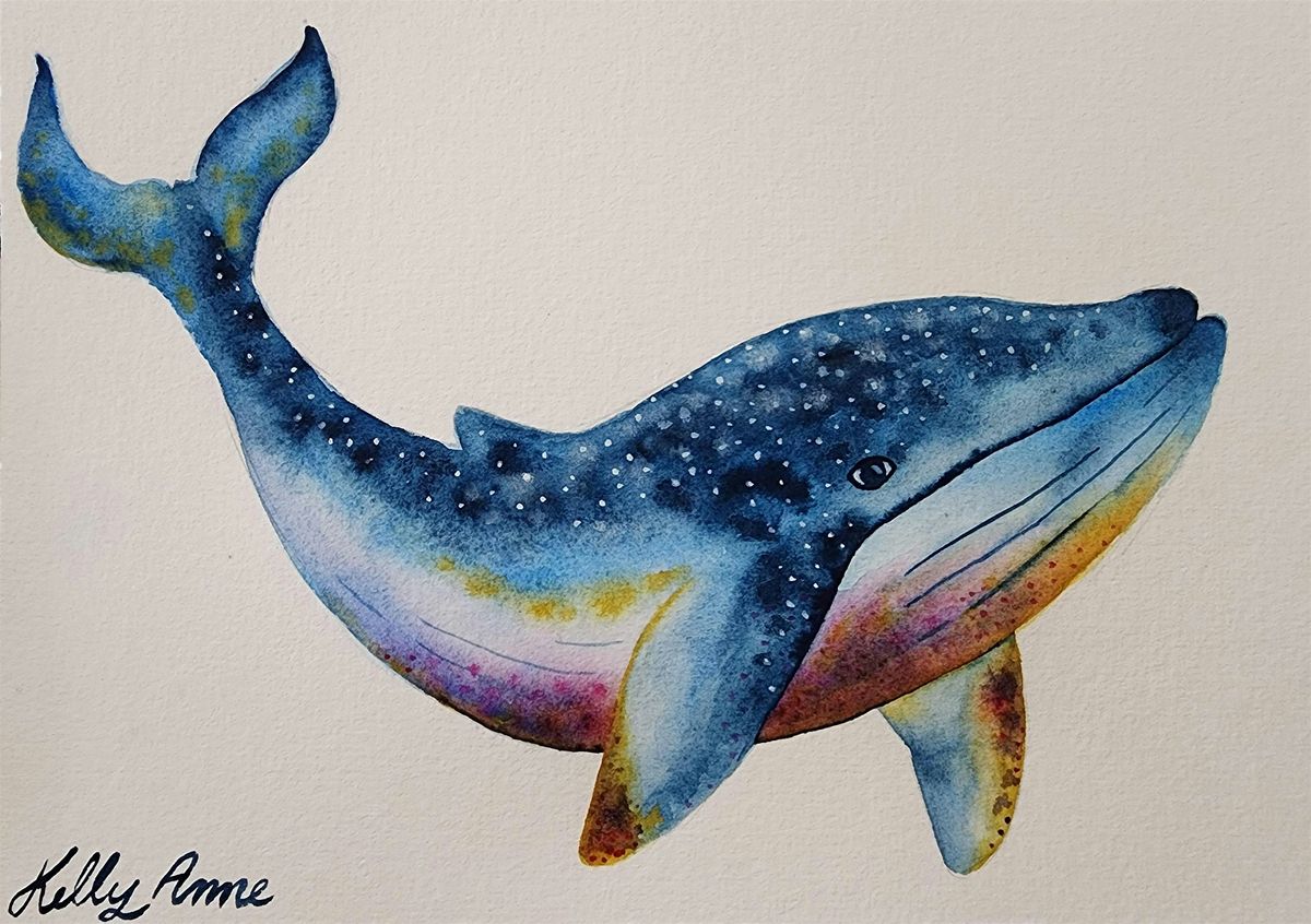 Watercolour Whales for Teens