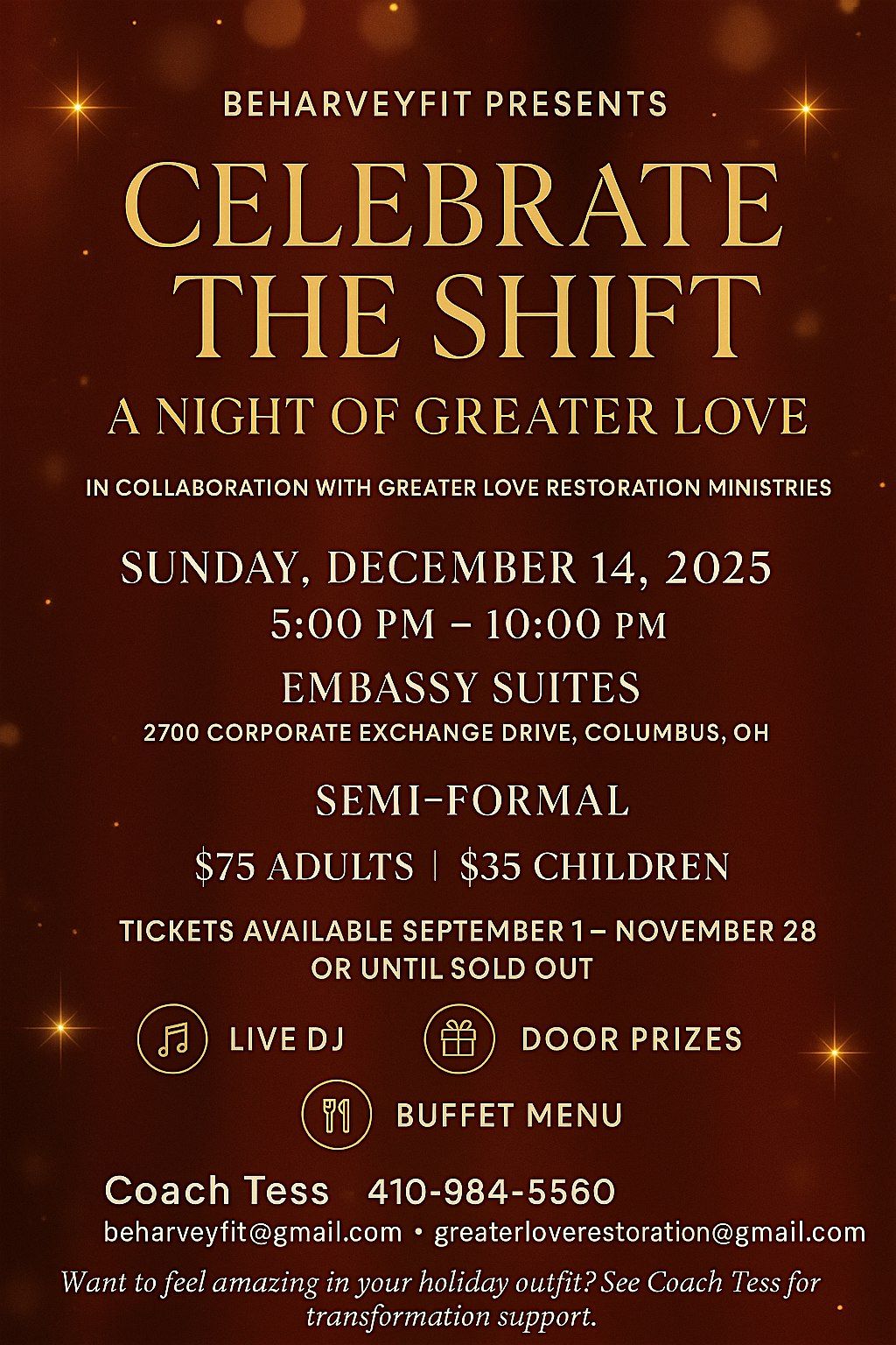 Celebrate the shift - a Night of Greater Love