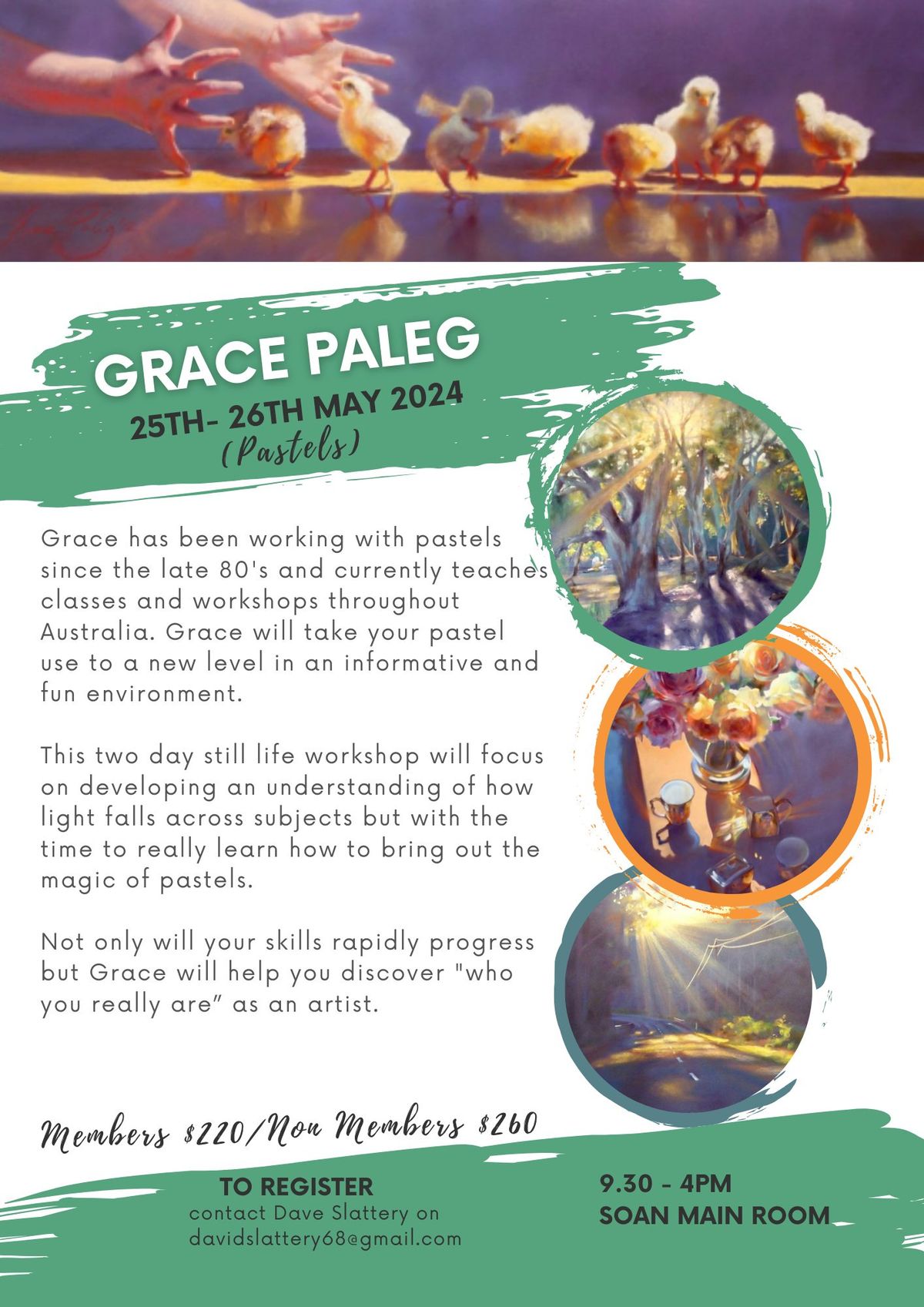 Pastels Workshop with Grace Paleg in Newcastle NSW