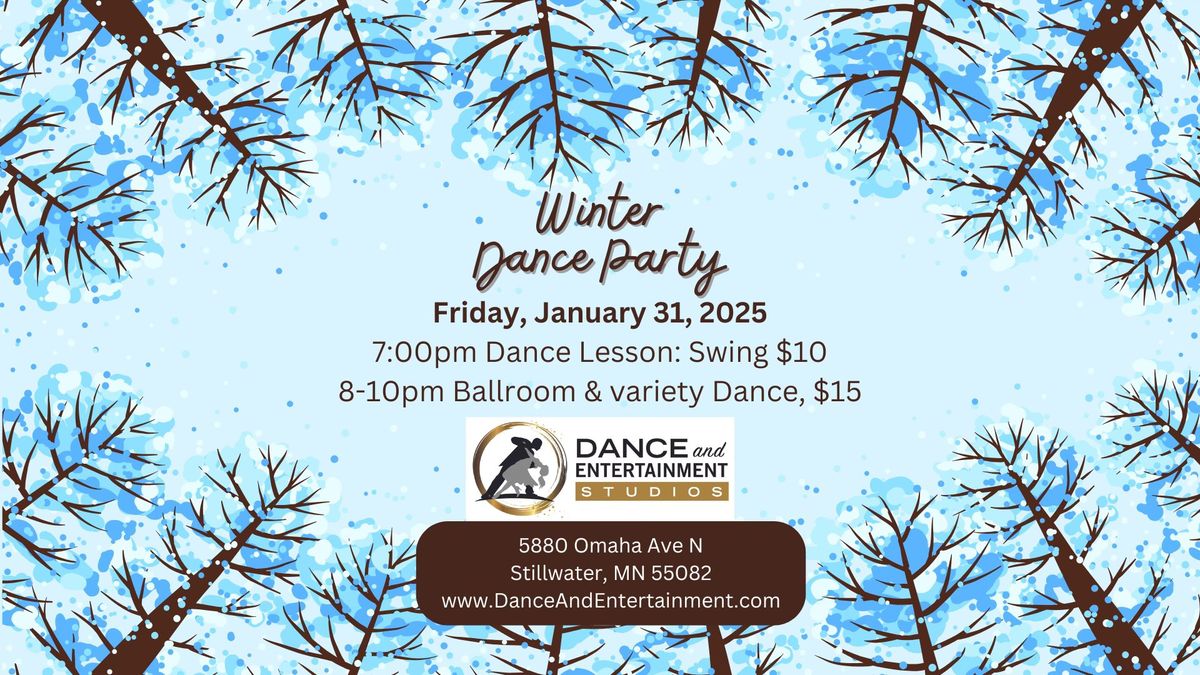 Fri. Jan. 31 Winter Dance Party at Dance and Entertainment Studios!