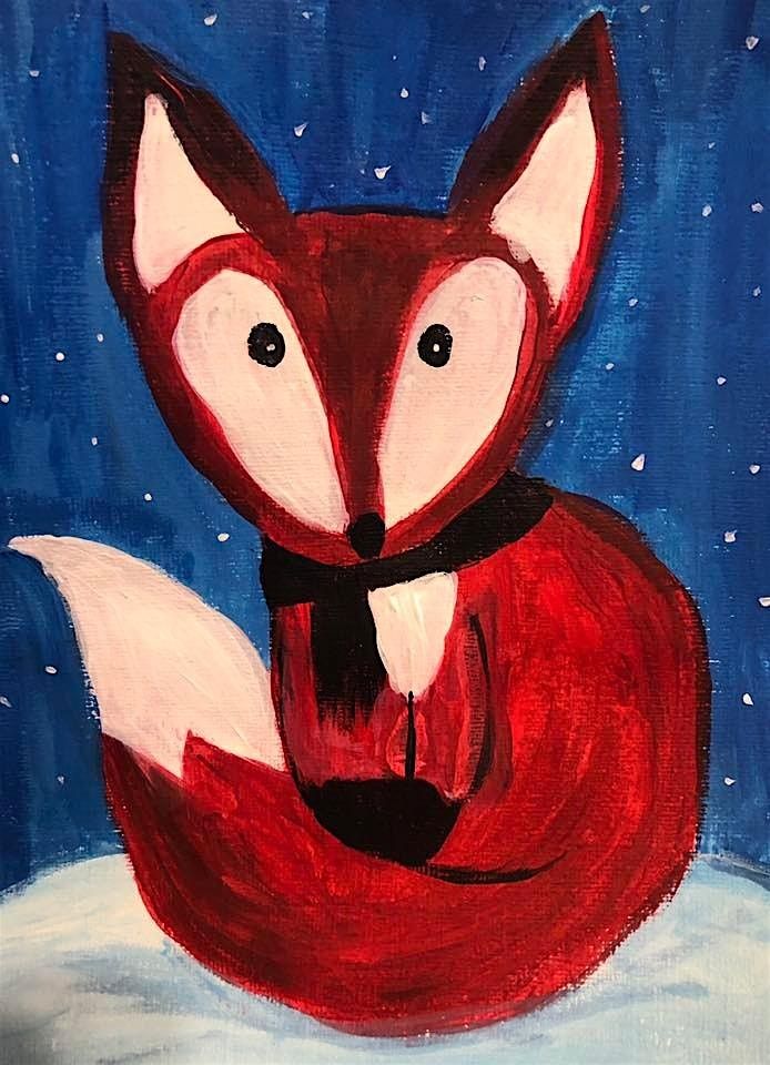 Holiday Vacation Virtual  Paint Class for Kids