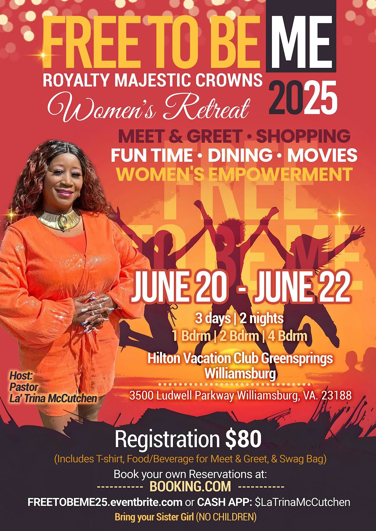 FREE TO BE ME ROYALTY MAJESTIC CROWNS WOMEN'S RETREAT