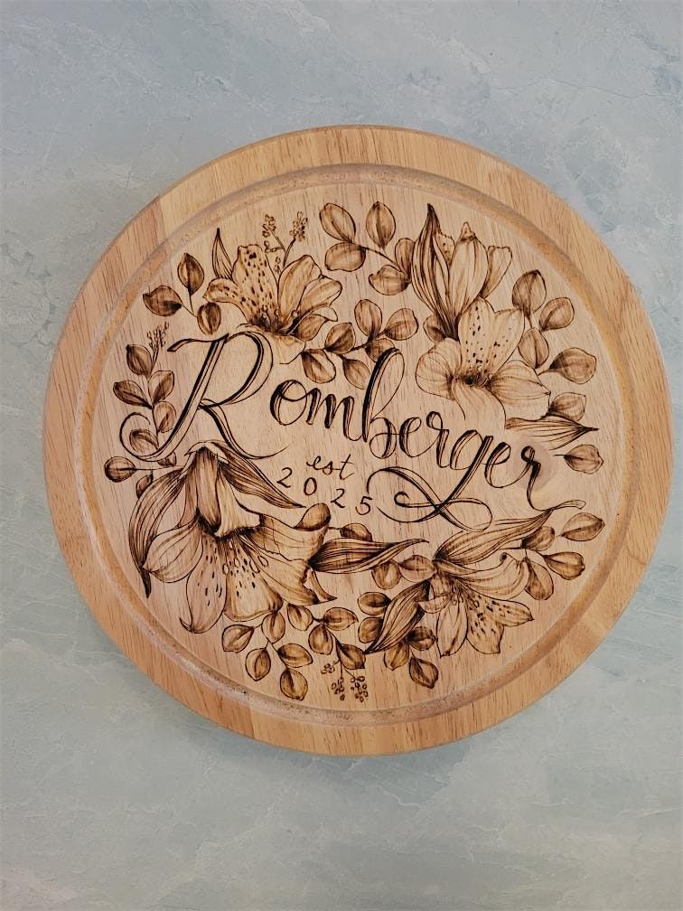 November Wood Burning- Cheese Boards w\/Unstrung Studio