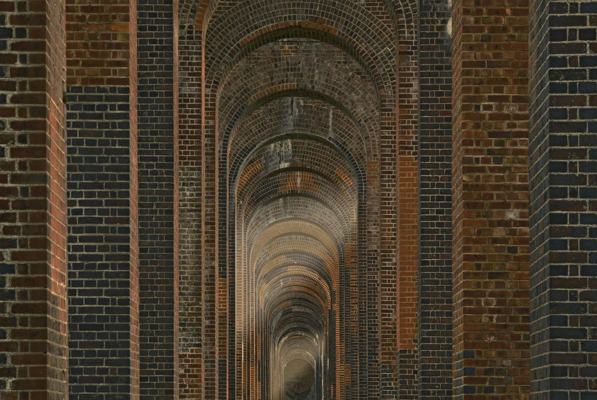 The famous Ouse Valley, its viaduct, & Ardingly reservoir in Autumn