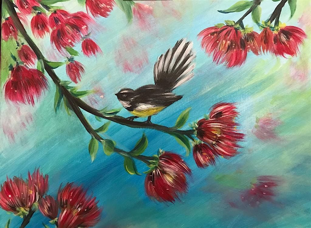 Paint n Chill Sat 3pm with a Free Drink @Auckland  - Fantail on Pohutukawa