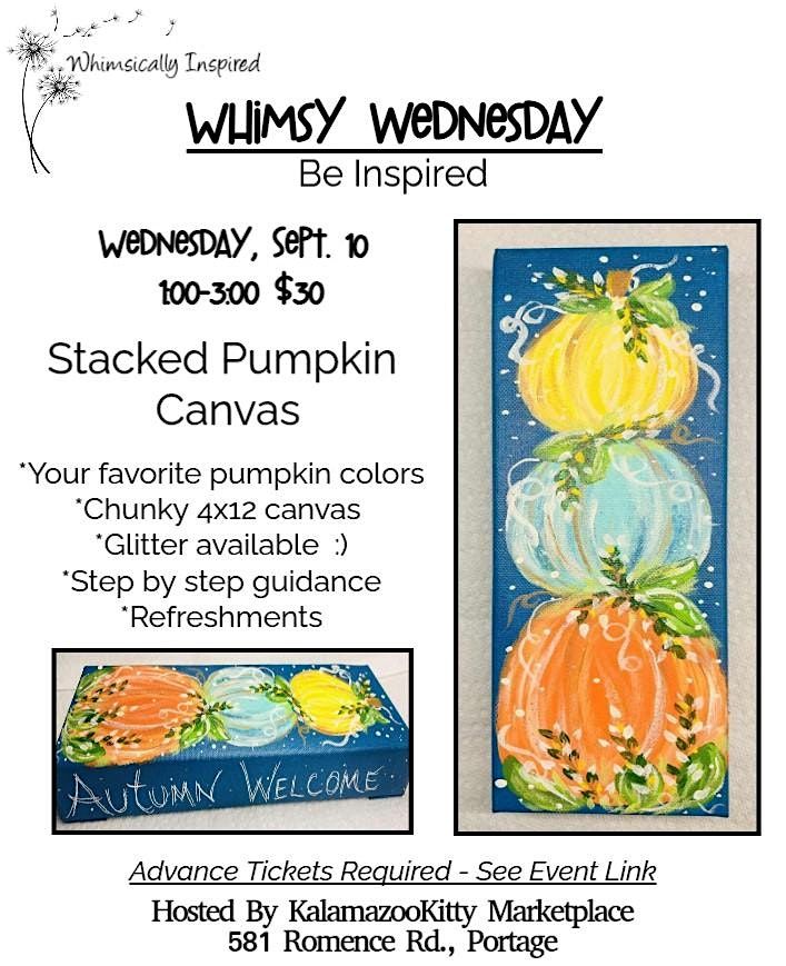Stacked Pumpkin Canvas