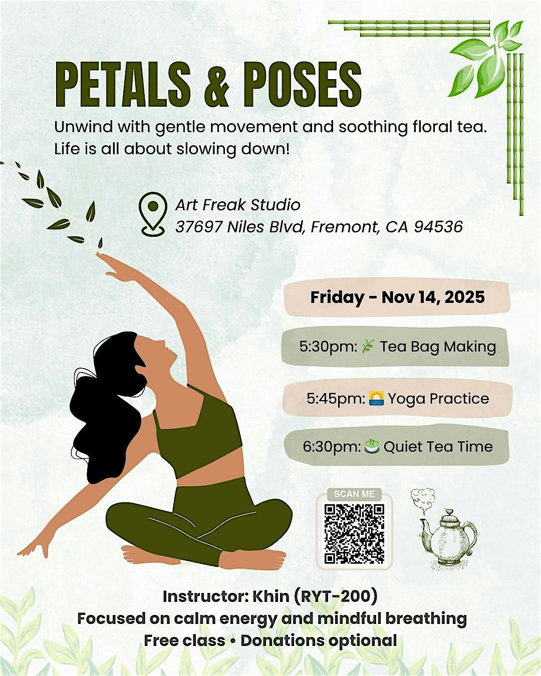 Petals & Poses: Free Yoga and Floral Tea