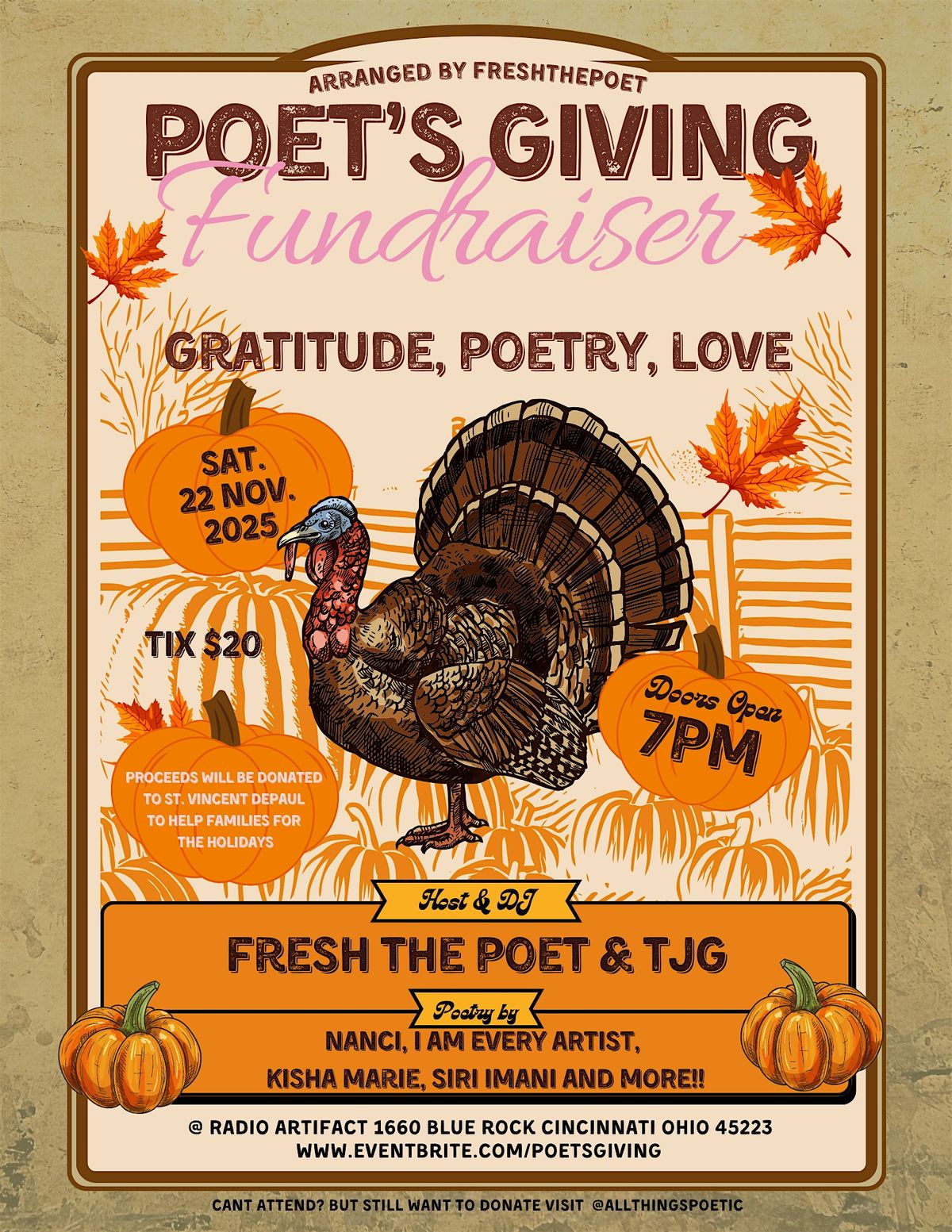 Poet\u2019s Giving Fundraiser