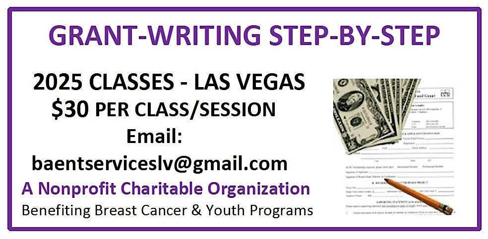 GRANT-WRITING STEP BY STEP CLASSES-LAS VEGAS