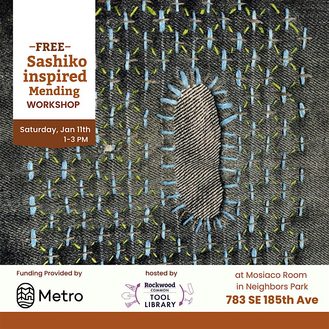 Sashiko-Inspired Mending Workshop