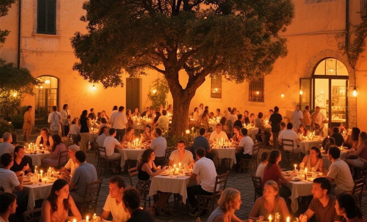 serata speciale condivisa a lume di candela con spettacolo