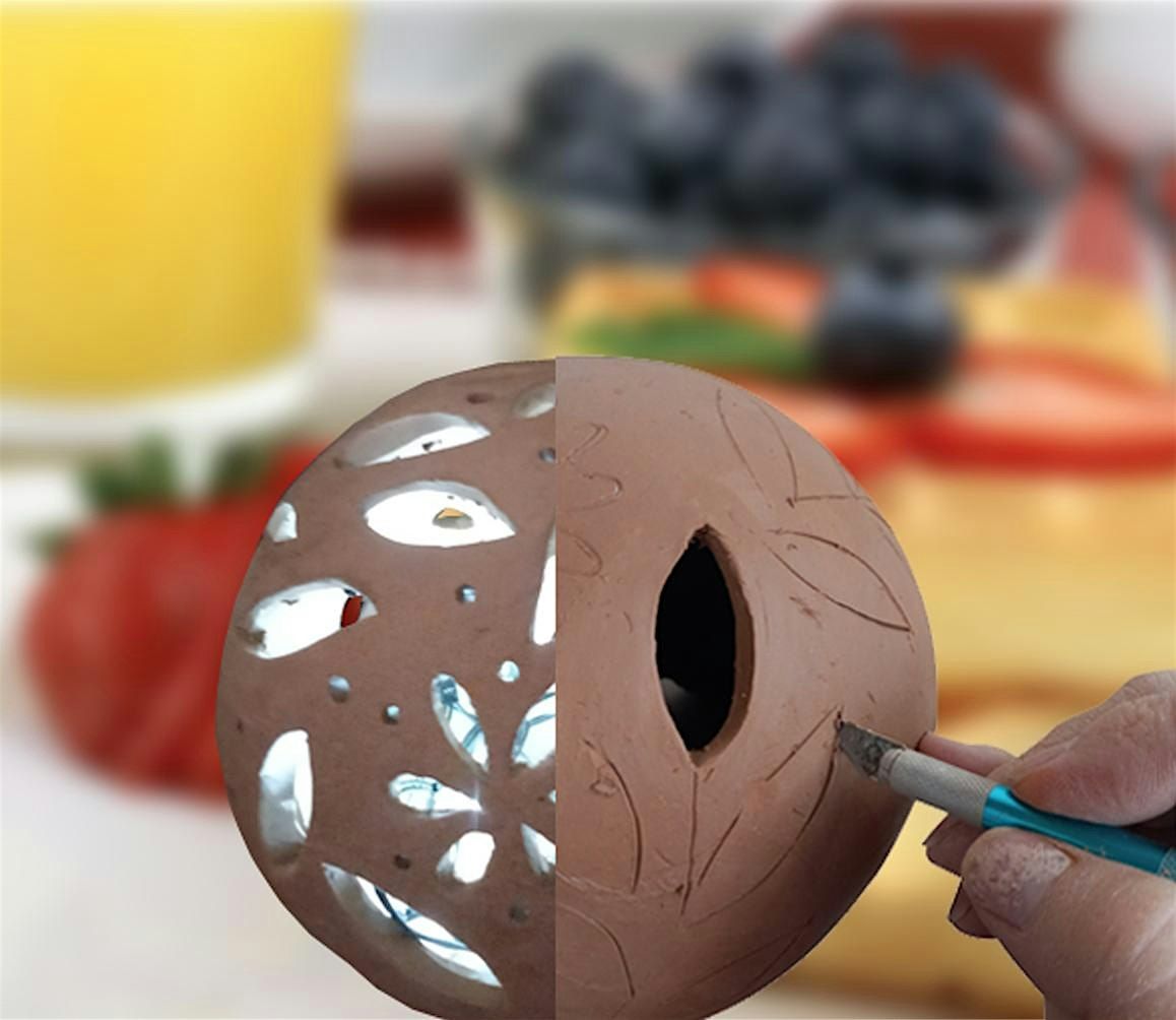 Mother's Day Brunch: Hand-Carved Ceramic Lamp