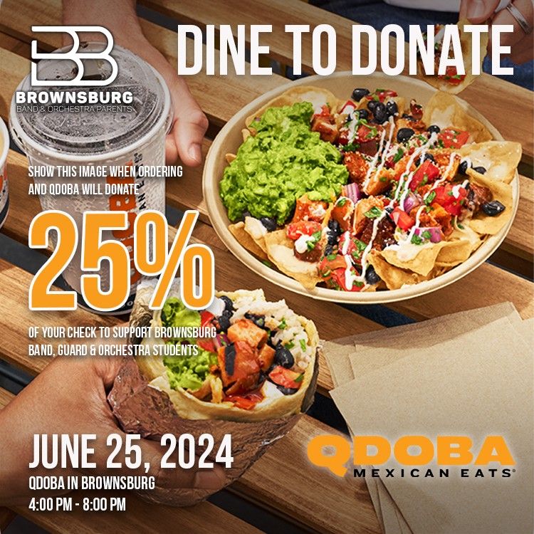 Dine to Donate - QDOBA in Brownsburg