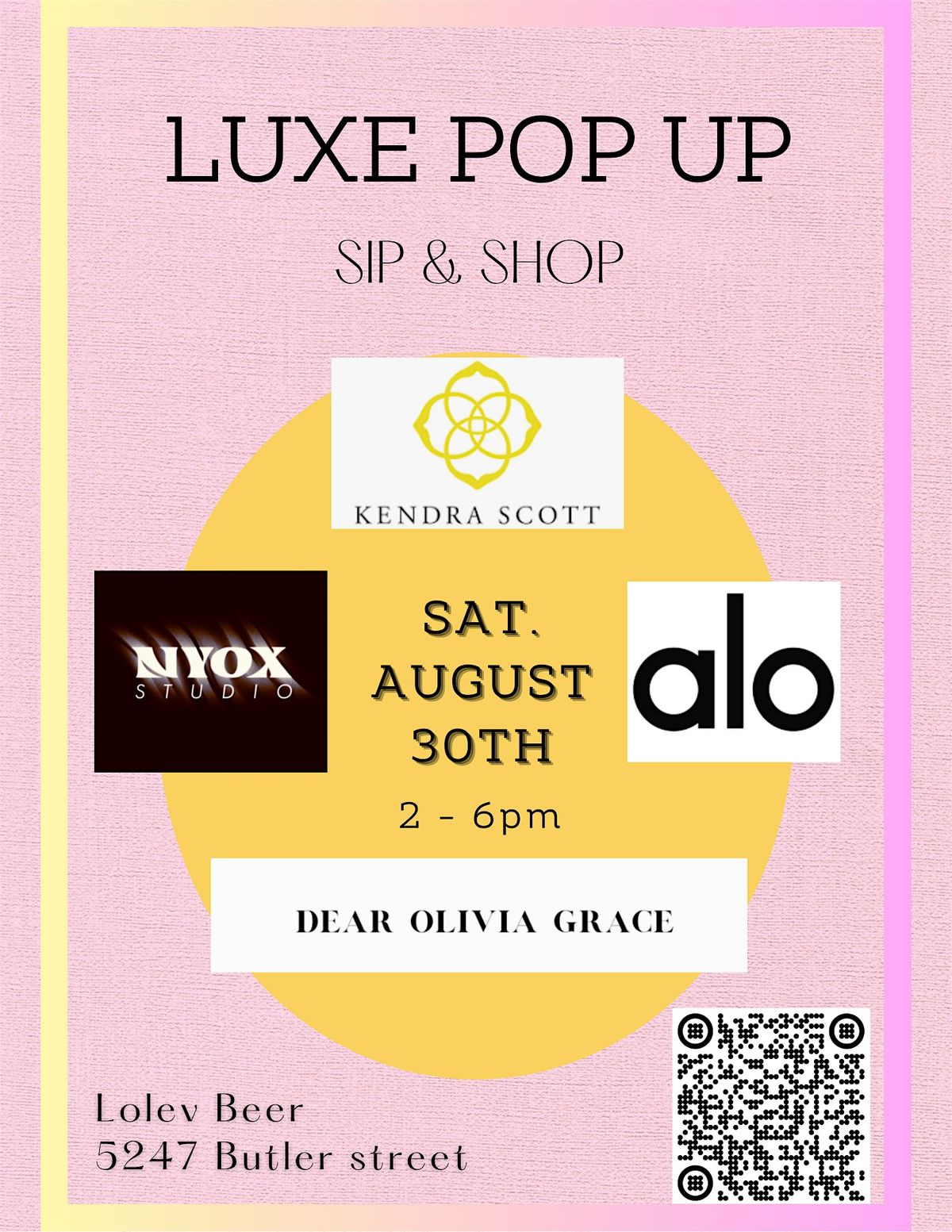 Luxe Pop Up Shop at Lolev Beer