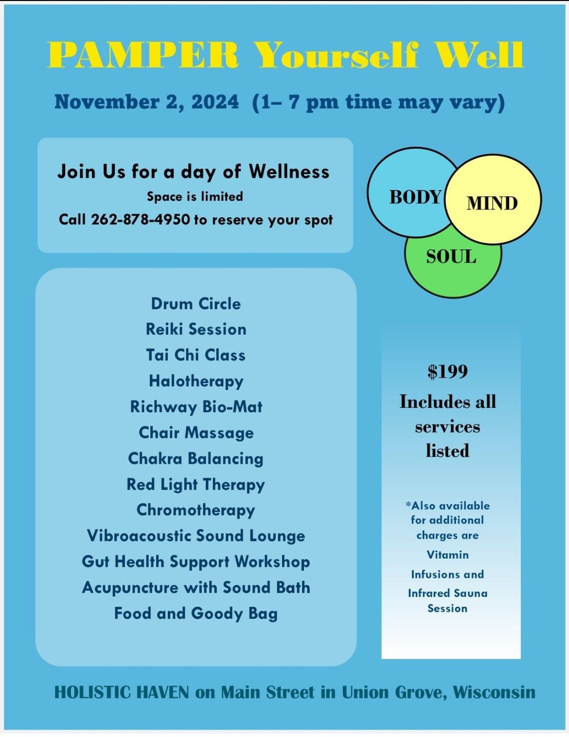 Join us in Union Grove for a day of wellness